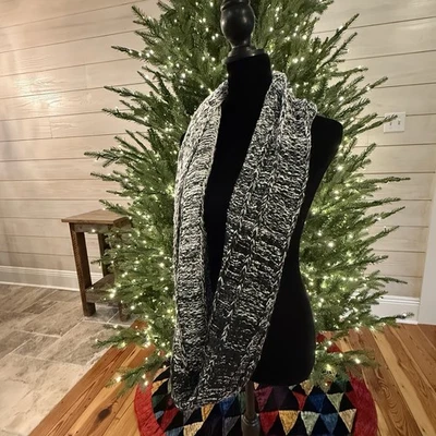 Шарф Northface Infinity черно-белый один размер уютный Cabincore - Изображение 1 из 4