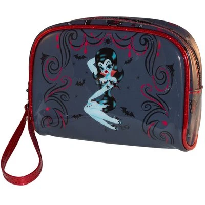 Bolso de Maquillaje Kreepsville 666 Damas Niñas Vampiro Pin-Up de Miss Fluff Foto 1 de 2