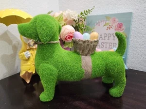Humane Society EASTER Moss Dachshund Doxie Spring Chicks Eggs Figurine Statue - Picture 1 of 7