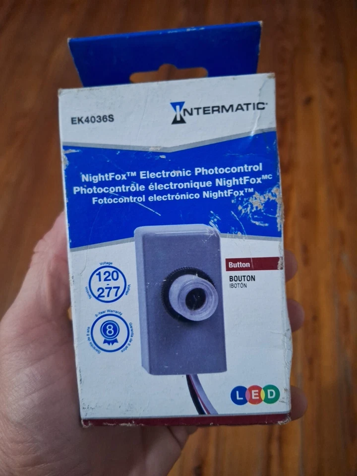 NEW Intermatic EK4036S Nightfox Electronic Photocontrol Outdoor Light Sensor - Image 1 of 1