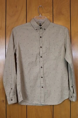 Camisa masculina W E S ajuste sob medida manga longa botão - Tamanho pequeno  - Imagem 1 de 4