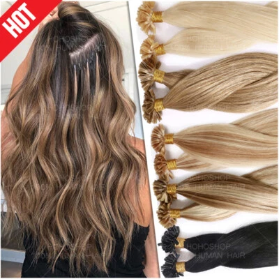 S-NOILITE Bonding Keratin 100% Remy Echthaar Extensions Haarverlängerung 200 Strähnen Lang