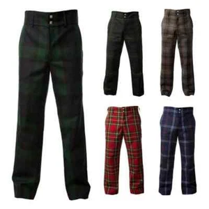 Herren Tartan 16 Oz Accryl Wolle Hose Trews Golfhose schottische Highland Wear - Bild 1 von 10