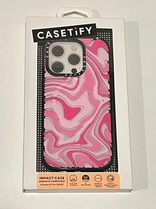 CASETiFY Impact Case w/ Magsafe for iPhone 15 Pro - Pink Swirls - Picture 1 of 2