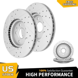 For 2010 -2014 2015 Chevy Camaro V6 LS LT Front & Rear Drilled Disc Brake Rotors - Bild 1 von 6