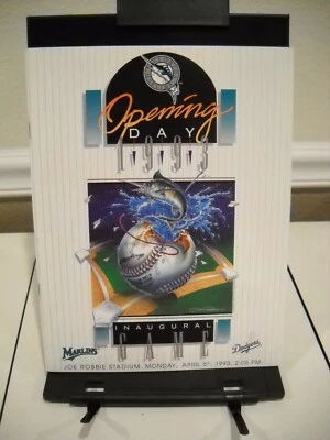 Opening Day 1993 Florida Marlins Inaugural Game with ticket - Image 1 of 4
