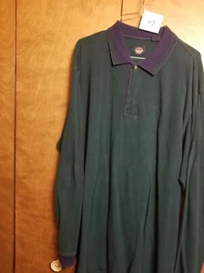 Dockers Men’s Long Sleeve Blue/Green Casual Shirt Pullover. XLT 100% Cotton - Picture 1 of 4