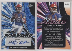 2022 Leaf Flash Forward Blue Metalized Sparkles /25 Anthony Richardson #AR1 Auto