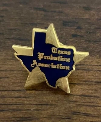 Vintage TEXAS Probation STAR 1 3/4"  Badge Association Lapel Pin Badges - Image 1 of 4