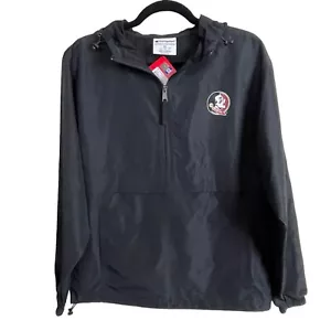 Pullover frangivento leggero nuovo con etichette Champion da uomo FSU 1/2 cerniera nero XS - Foto 1 di 7