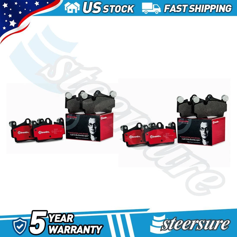 Juego de pastillas de freno de disco delanteras traseras Brembo para Mercedes-Benz GLK350 2010-2015 Foto 1 de 4