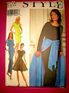 Miss Style 2772 Pattern Evening Pencil Dress Overskirt UC Size 8-10-12-14-16-18 - Picture 1 of 5