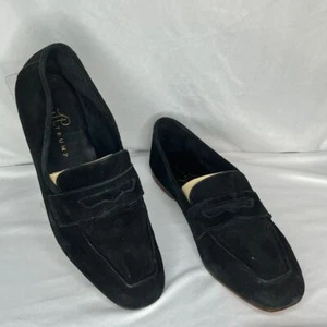 Mocassini Ivanka Trump classici neri scamosciati penny slip-on casual comodi taglia 8 M - Foto 1 di 9