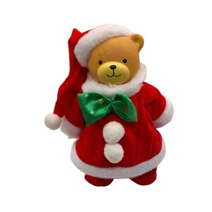 Enesco Teddy Bear Santa 1985 Lucy & Me Christmas  Holiday Display Lucy Rigg - Picture 1 of 9