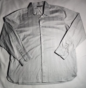 Axist Shirt Mens XL Gray Collared Button Up Long Sleeve Collared 100% Cotton - Picture 1 of 17