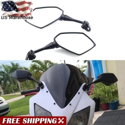 Pair Black Motorcycle Rearview Side Mirrors for Kawasaki Ninja 250R 2008-2012 — 第 1/4 张图片