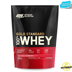 ON OPTIMUM NUTRITION 100% WHEY GOLD STANDARD 450 gr PROTEINE SIERO DEL LATTE - Foto 1 di 1