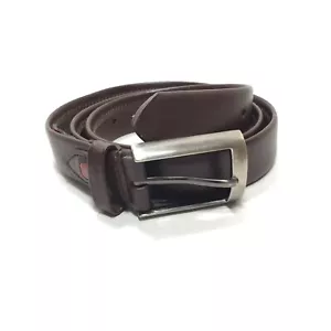 Swiss Gear Belt Men's Brown 36 Leather Belt Casual Dress Silver Buckle Men - Picture 1 of 8