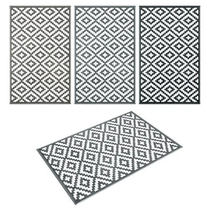 Patio Mat Rug Large Plastic Indoor Outdoor Garden Waterproof Weatherproof Weave - Picture 1 of 4