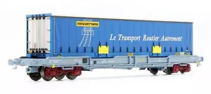 L.S. MODELS 'HO' GAUGE 30 143 SNCF BOGIE WAGON WITH CONTAINER - Picture 1 of 3