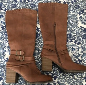 Jellypop Chelsey Women’s Tall Boot - Size 11 M, Brown - Picture 1 of 10