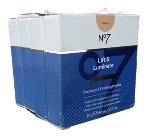 No7 Lift & Luminate Triple Action Translucent Finishing Powder - 0.35oz "4PACK" - Picture 1 of 2