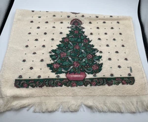 Vintage Christmas Tree Cannon Terry Kitchen Hand Towel 23x15.5" - Picture 1 of 4