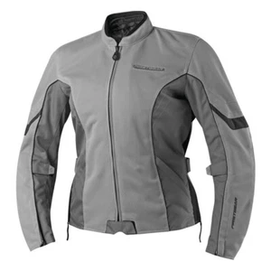 Chaqueta de motocicleta FirstGear Contour Air plateada textil para mujer talla pequeña - Imagen 1 de 1