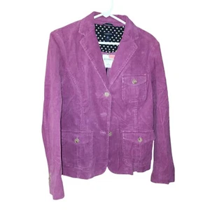 Lands’ End Plum Corduroy Jacket NWT Size 12 - Picture 1 of 6