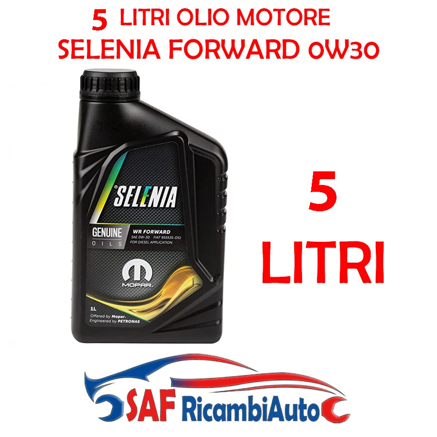 5 LITRI 5LT OLIO MOTORE SELENIA WR FORWARD SAE 0W30 ACEA C2 9.55535-DS1 EURO 6