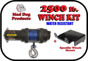 2500lb Mad Dog Synthetic Winch/Mount Kit for 2000-2002 Yamaha Kodiak 400 4x4 - Picture 1 of 4
