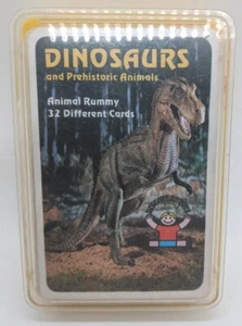 Vintage 1980's Dinosaurs And Prehistoric Animals Rummy Game By Discovery Toys - Picture 1 of 8