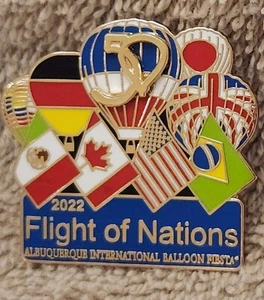 2022 50 VOLO DELLE NAZIONI ALBUQUERQUE INTERNAZIONALE PALLONCINO FESTA PALLONCINO SPILLA - Foto 1 di 2