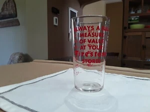 Vintage Firestone Drinking Glass Measuring Cup Tumbler Advertising Collectibles - Picture 1 of 5