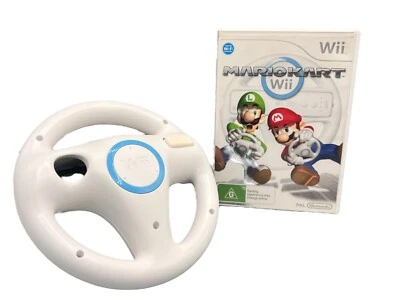 Mario Kart Nintendo Wii With Wheel Complete With Manual Free Tracked Postage - Image 1 of 4