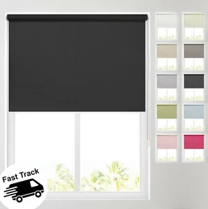 Blackout Roller Blind Made to Measure Sizes up to 300cm x 300cm - Fast Delivery - Picture 1 of 11