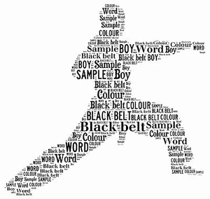 word art personalised gift present keepsake Print karate black belt xmas bday - Picture 1 of 3