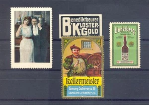 PLAKATMARKEN = GETRÄNKE ALKOHOL WEIN WEINLIKÖR 4 ST. -F/VF ---@122 - Bild 1 von 1