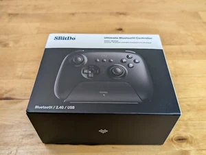 Ultimate Bluetooth Controller 8BitDo Black Switch Windows Dock USB Adapter - Picture 1 of 6