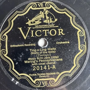 10" 78 RPM-Waring's Pennsylvanians-Ting-A-Ling Waltz/Sleepy Head/Victor 20141 - Imagen 1 de 4