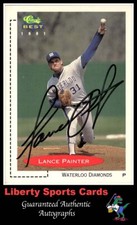 1991 Classic Best Lance Painter #352 Authentic Autographed Waterloo Diamonds