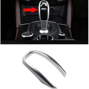 1x For Alfa Romeo Stelvio 2017-2022 Auto Gear Knob Head Cover ABS Silvery Frame - Picture 1 of 2