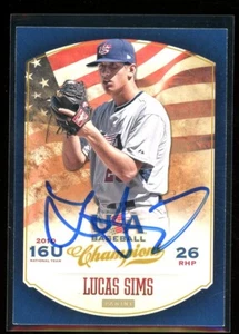 2013 Panini USA LUCAS SIMS Signed Card autograph auto REDS BRAVES rc - Picture 1 of 1