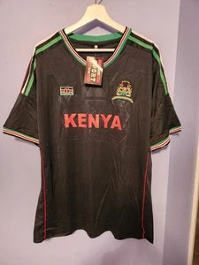 Neu mit Etikett Kenia Nationalmannschaft schwarz Fußball Futbol Fußball Trikot - Herren 2XL - SCHÖN! - Bild 1 von 4