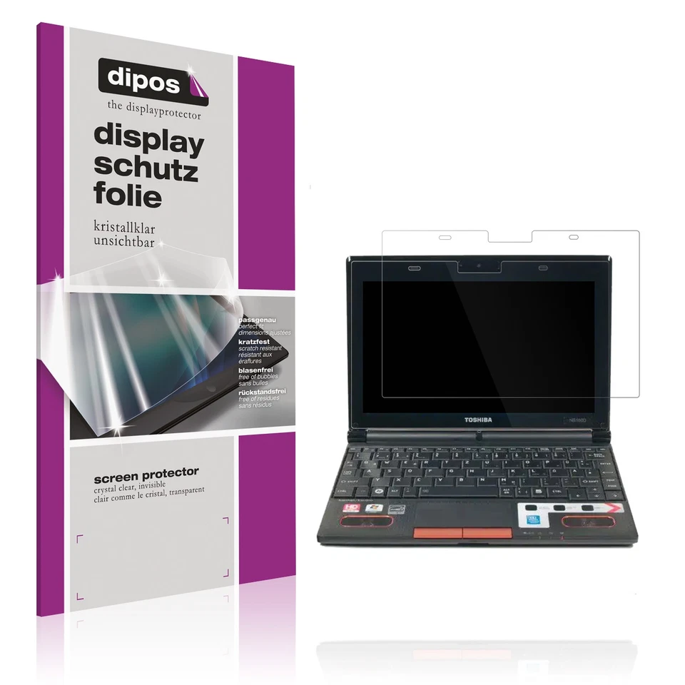 2x Screen Protector for Toshiba NB550D 10 Zoll Protection Crystal Clear dipos - Image 1 of 4