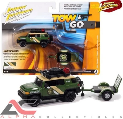 JOHNNY LIGHTNING JLBT022 1:64 2014 TOYOTA FJ CRUISER W/ TRAILER (TOW-N-GO) - Image 1 of 3