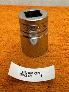 Herramienta de enchufe Snap-On EE. UU. 3/4" 12 pt poco profunda de 1/2" SW241 grabada - Imagen 1 de 9