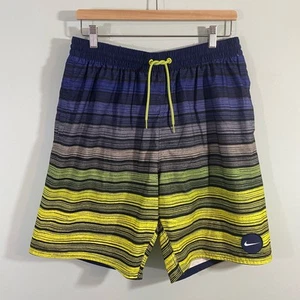 Nike Boy's Multicolor Neon Striped Swim Trunk with lining Size XL  - Picture 1 of 10