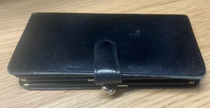 Coach Geldbörse Leder Lang Schwarz Vintage - Bild 1 von 7