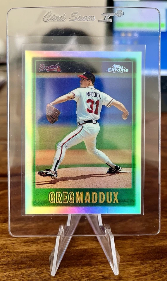 1997 Topps Chrome - Greg Maddux #49 Refractor - Image 1 of 3